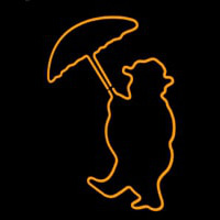 Umbrella With Man Logo Neontábla