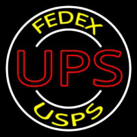 Ups Fede  Usps With Circle Neontábla