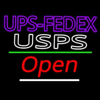 Ups Fede  Usps With Open 3 Neontábla