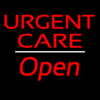 Urgent Care Open White Line Neontábla