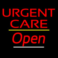 Urgent Care Open Yellow Line Neontábla