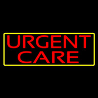 Urgent Care Rectangle Yellow Neontábla