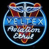 Velte  Aviation Gasoline Neontábla