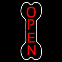 Vertical Bone Logo Open Neontábla