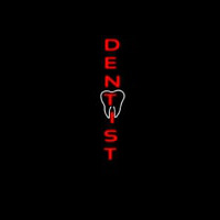Vertical Dentist Logo Neontábla