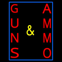 Vertical Guns And Ammo Neontábla