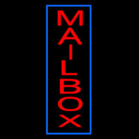 Vertical Mailbo  Blue Border Neontábla