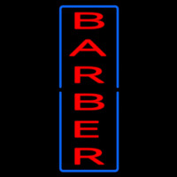 Vertical Red Barber With Blue Border Neontábla