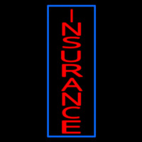 Vertical Red Insurance Blue Border Neontábla