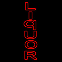 Vertical Red Liquor Neontábla