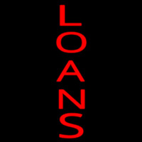 Vertical Red Loans Neontábla