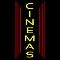 Vertical Yellow Cinemas Neontábla