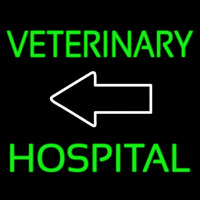 Veterinary Hospital With Arrow 1 Neontábla