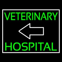 Veterinary Hospital With Arrow Neontábla