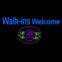 Walk Ins Welcome Flower Neontábla