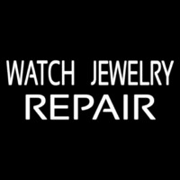 Watch Jewelry Repair Block White Neontábla