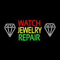 Watch Jewelry Repair With White Logo Neontábla