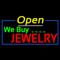 We Buy Jewelry Open Neontábla