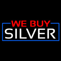 We Buy Silver Block Neontábla