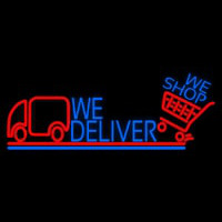 We Deliver With Van Neontábla
