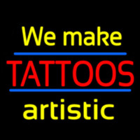 We Make Tattoos Artistic Neontábla