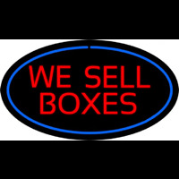 We Sell Bo es Oval Blue Neontábla