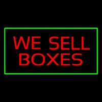 We Sell Bo es Rectangle Green Neontábla