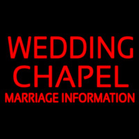 Wedding Chapel Marriage Information Neontábla