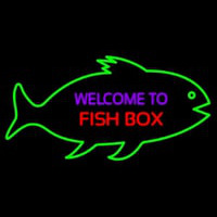 Welcome To Fish Bo  With Green Bo  Neontábla