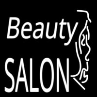 White Beauty Salon With Girl Neontábla