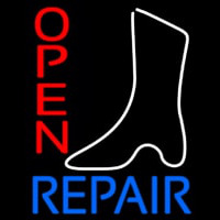White Boot Repair Open Neontábla