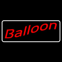 White Border Balloon Cursive Neontábla