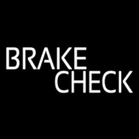 White Brake Check Neontábla
