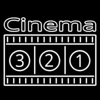 White Cinema Block Neontábla