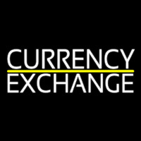 White Currency E change Neontábla