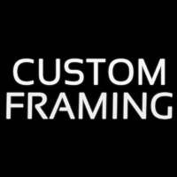 White Custom Framing Neontábla