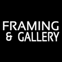 White Framing And Gallery Neontábla