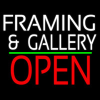 White Framing And Gallery With Open 1 Neontábla