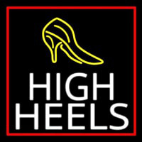 White High Heels With Sandal Neontábla