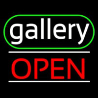 White Letters Gallery With Open 3 Neontábla