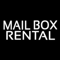 White Mail Bo  Rental Neontábla