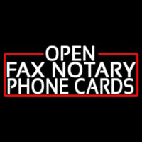 White Open Fa  Notary Phone Cards With Red Border Neontábla