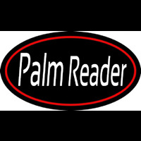 White Palm Reader Red Border Neontábla