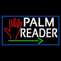 White Palm Reader With Green Arrow Neontábla