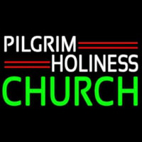 White Pilgrim Holiness Green Church Neontábla