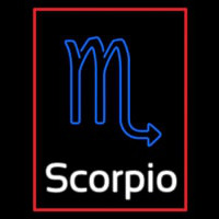 White Scorpio Zodiac Neontábla