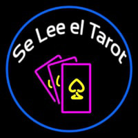 White Se Lee El Tarot And Cards Logo Neontábla