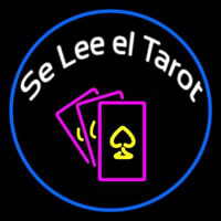 White Se Lee El Tarot And Cards Logo Neontábla