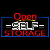 White Self Storage Block With Open 4 Neontábla
