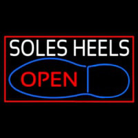 White Soles Heels Open Neontábla